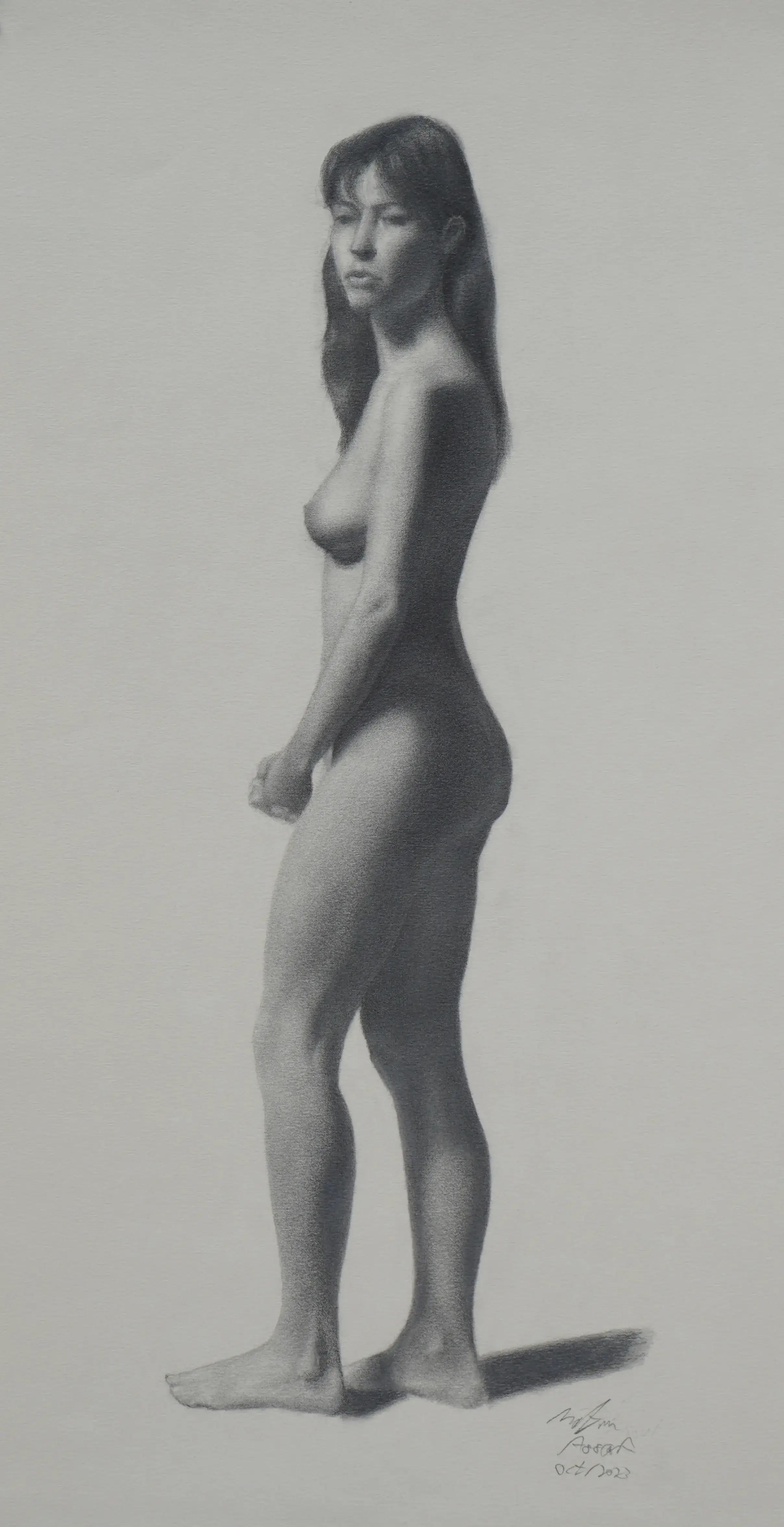 Angel Academy of Art Academic pencil drawing figure nude